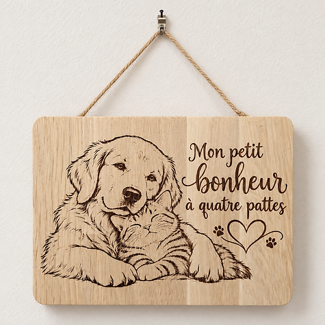 Plaque solidaire Mon petit bonheur à quatre pattes - photo 1
