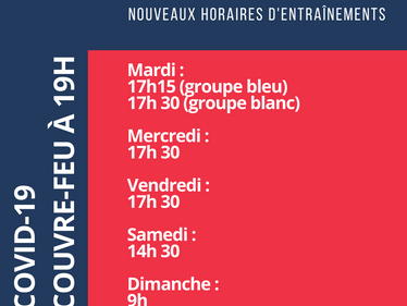 COVID 19 - COUVRE FEU À 19H