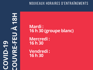 COVID 19 - COUVRE FEU À 18H