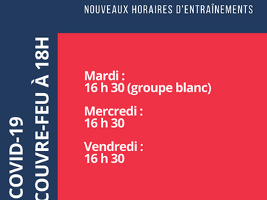 COVID 19 - COUVRE FEU À 18H