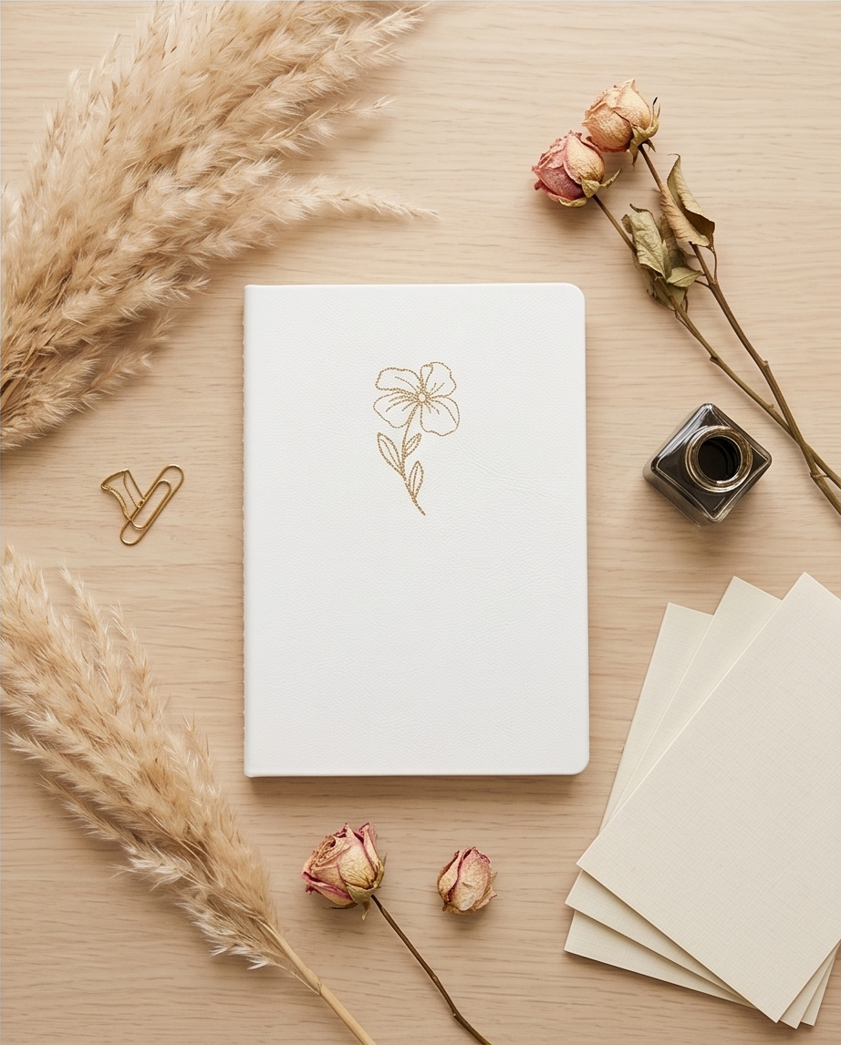 Küçük resim: Rêverie Florale | Floral Serisi Tek Ortalı Nakışlı Defter