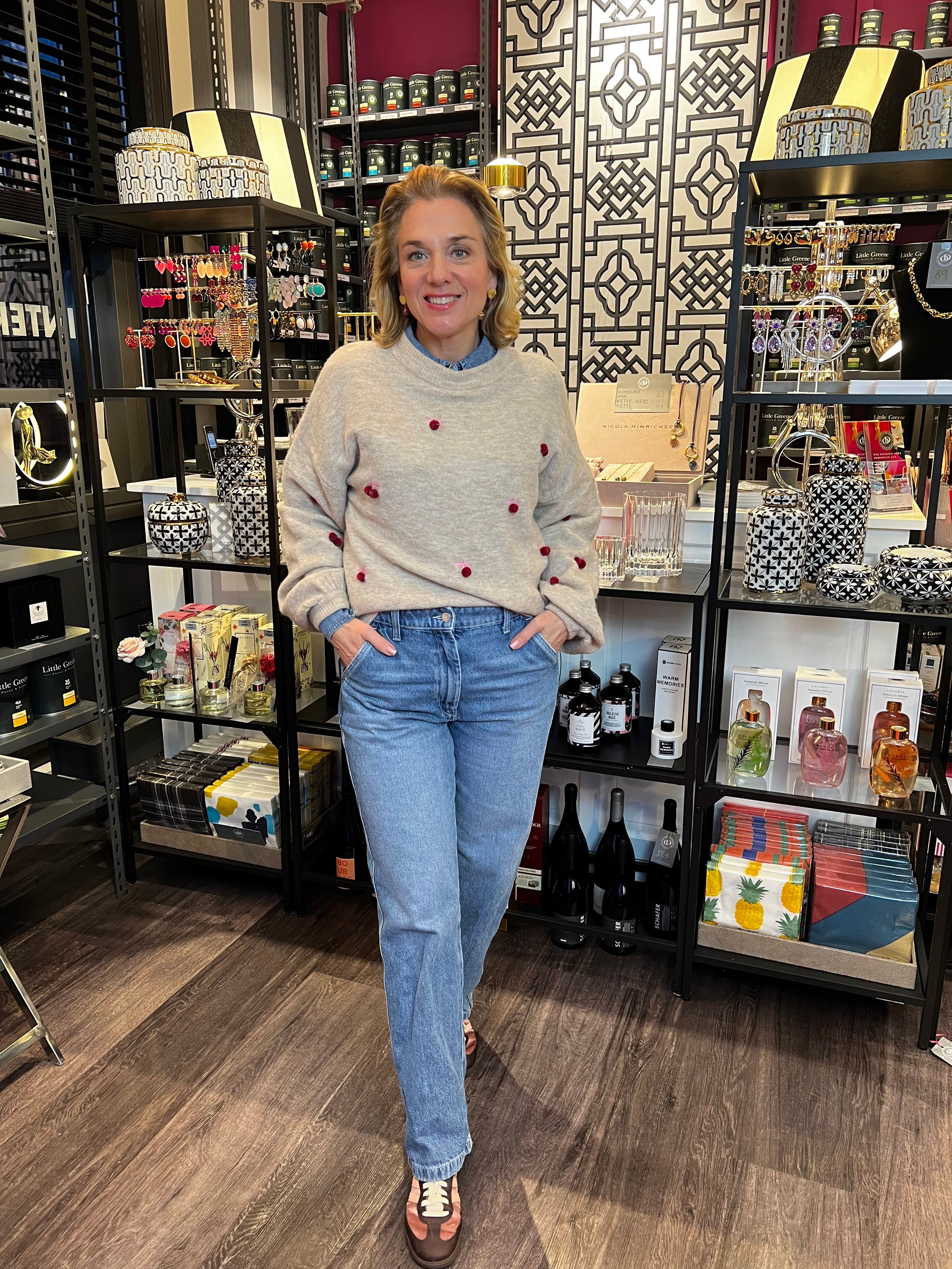 FABIENNE CHAPOT - Linda Cherry Pullover - Oatmeal Melange