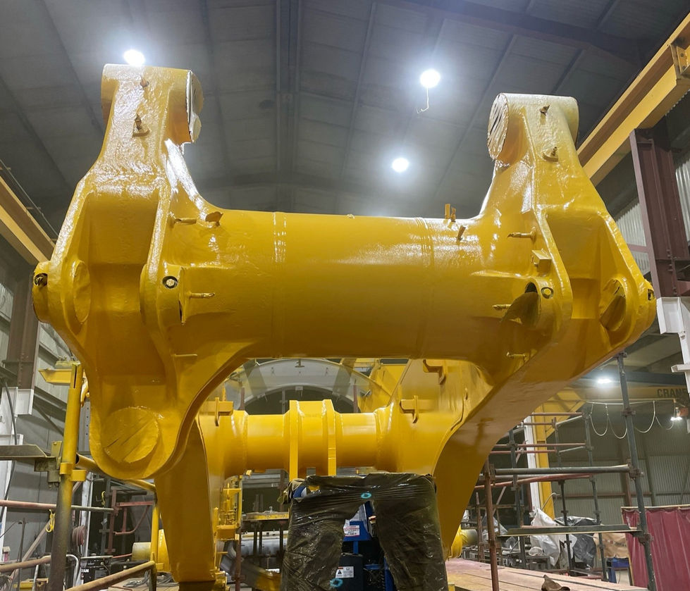 Komatsu 830e chassis refurb and paint