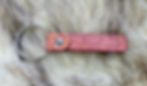 Antique Mahogany Keychain with Decorative Stamped Pattern