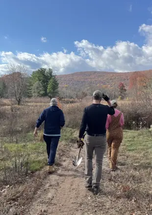 Members walk the SLCT Lovley Preserve