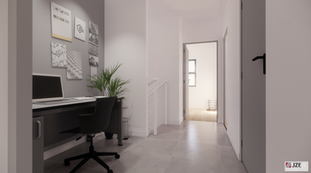 Open plan study / tv room area