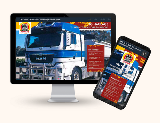 JTG Haulage website image