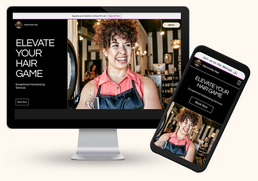 Mockup website - Henrietta Hair image