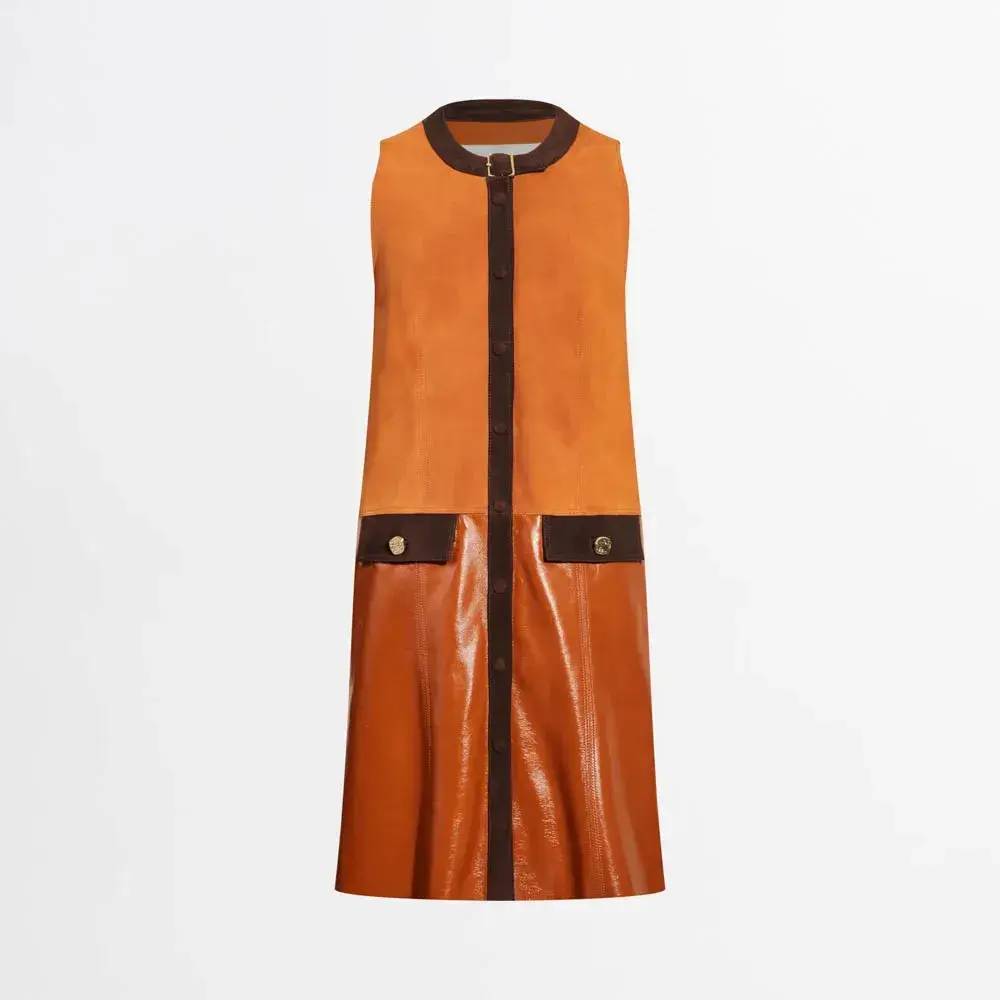 VESTIDO COURO CLEO