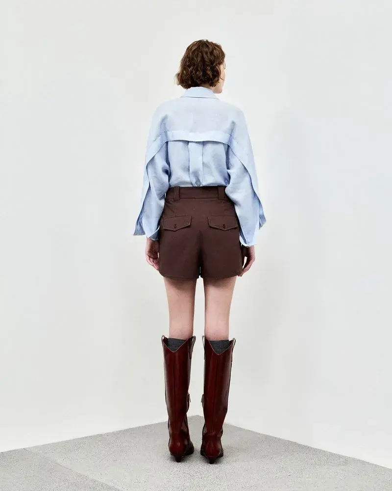Miniatura: SHORTS TRICOLINE PAPER PEONIA