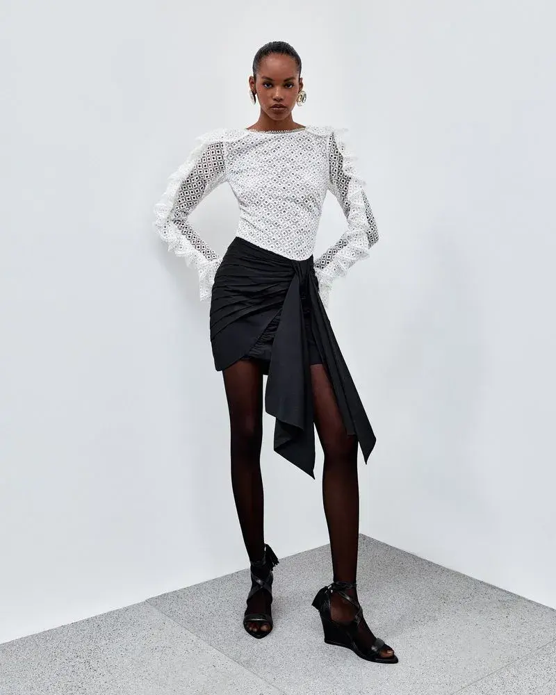 VESTIDO ORGANZA GRID EDEN