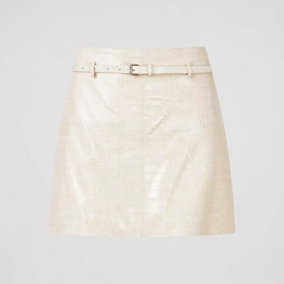 Miniatura: SAIA SHORTS COURO CROCO VALEN