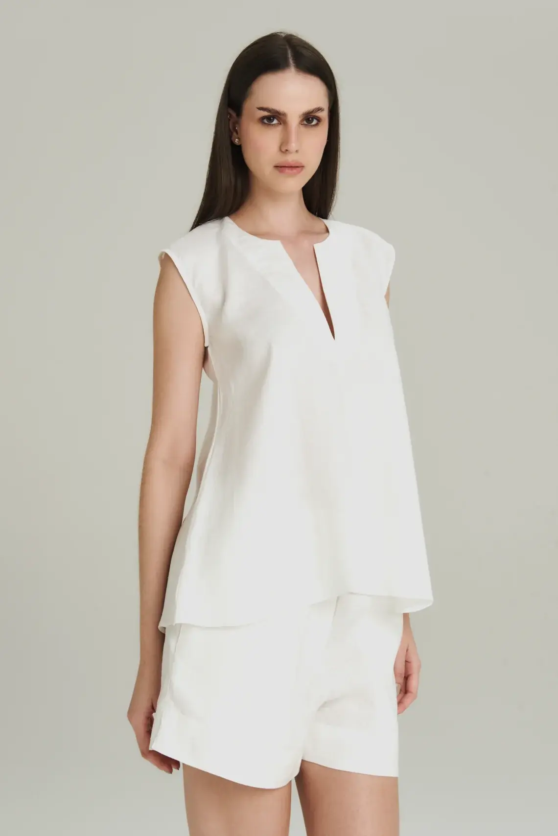 BLUSA DETALHE AMARRACAO LINHO