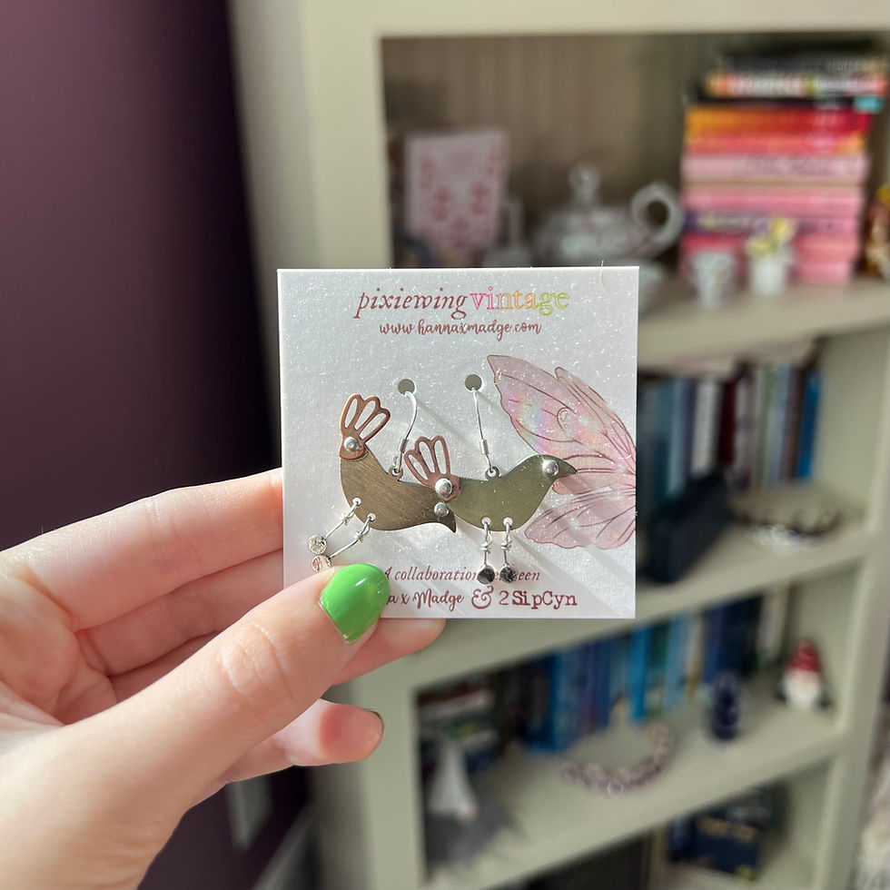 Thumbnail: Earrings - Mixed Metal Songbirds