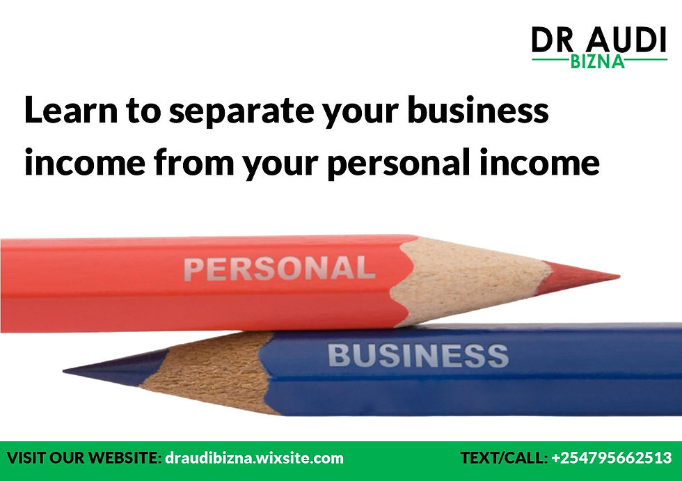 How to separate your business from your personal account
