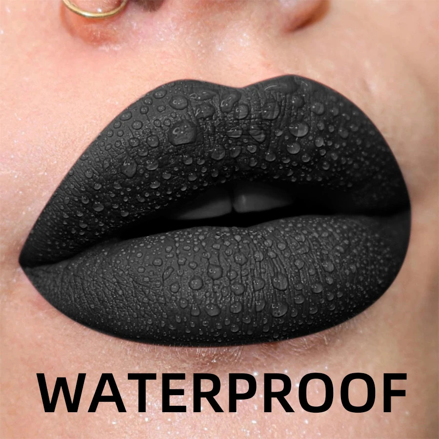 Thumbnail: 19 Colors Matte Velvet Lip Gloss Waterproof Liquid Lipstick Nude Black Lips Tint