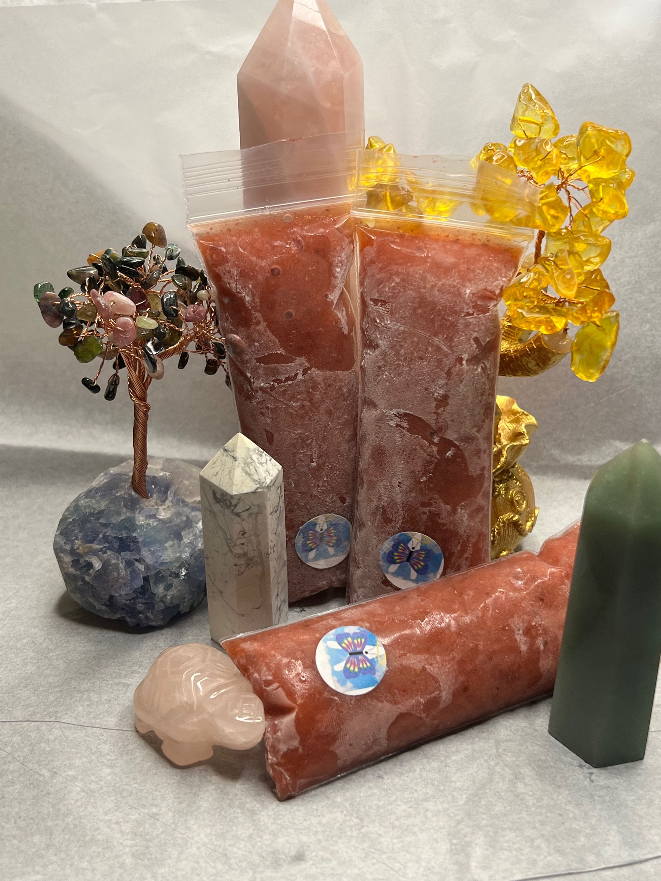 Sea Moss Gel Freeze Pops with Chia, Flax and Hemp seeds