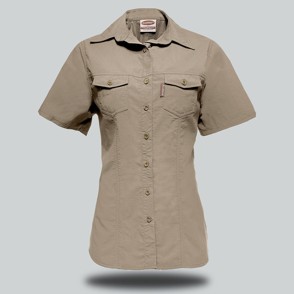 Thumbnail: Ruggedwear Ladies Marlin Short Sleeve Blouse