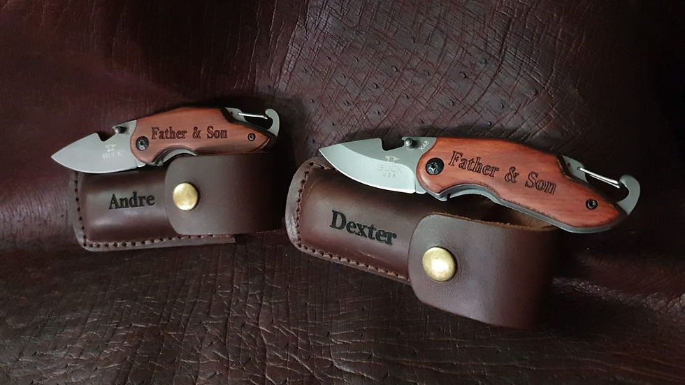 Thumbnail: Buck Pocket Knife with Leather Pouch