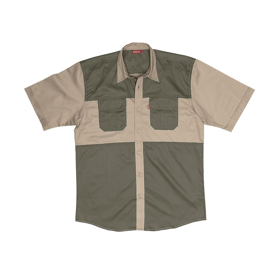 Thumbnail: Salty Men's Delta Two Tone Bush Shirt
