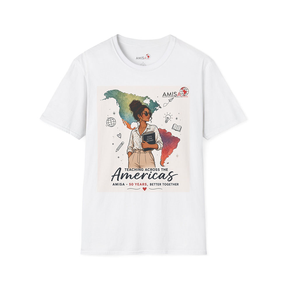 Thumbnail: Teacher Across the Americas T-Shirt — AMISA Map Travel Education Design