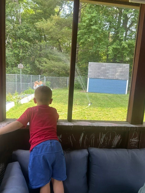 Outdoor preschool classroom