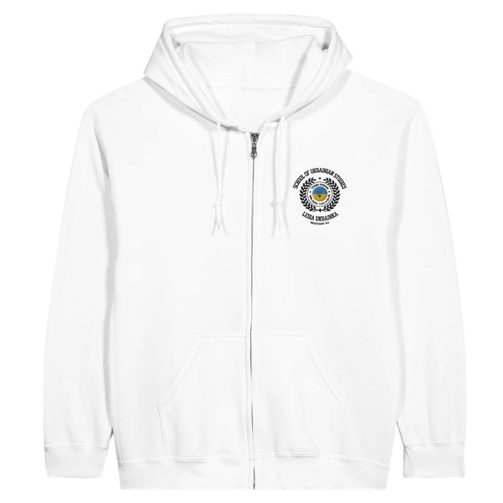 Classic Unisex Zip Hoodie White|Adult