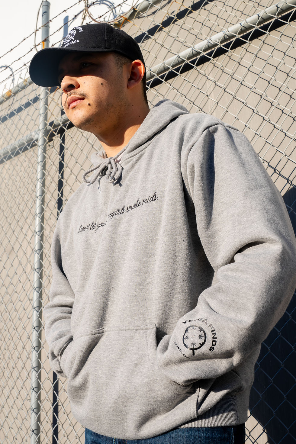 "DON'T LET YOUR HOMEGIRLS SMOKE MIDS" EMBROIDERED HEAVYWEIGHT HOODIE