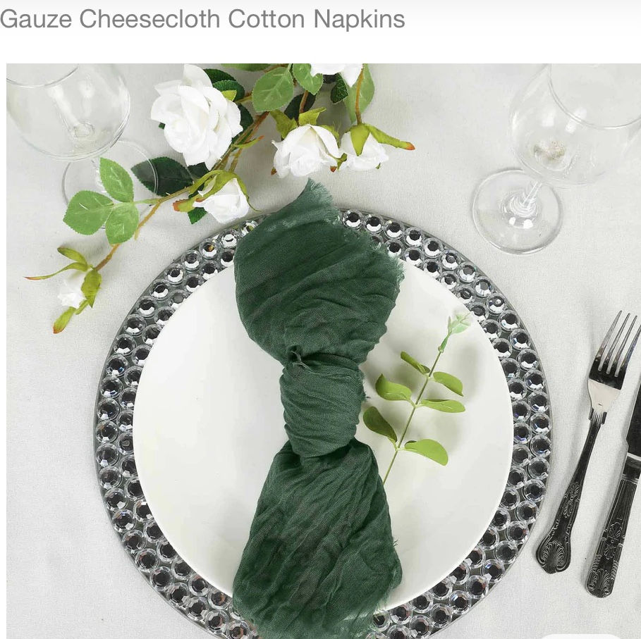 Thumbnail: Olive Green Cheesecloth Napkins