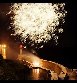 Feu d'artifice de la Saint Jean, port de Bastia