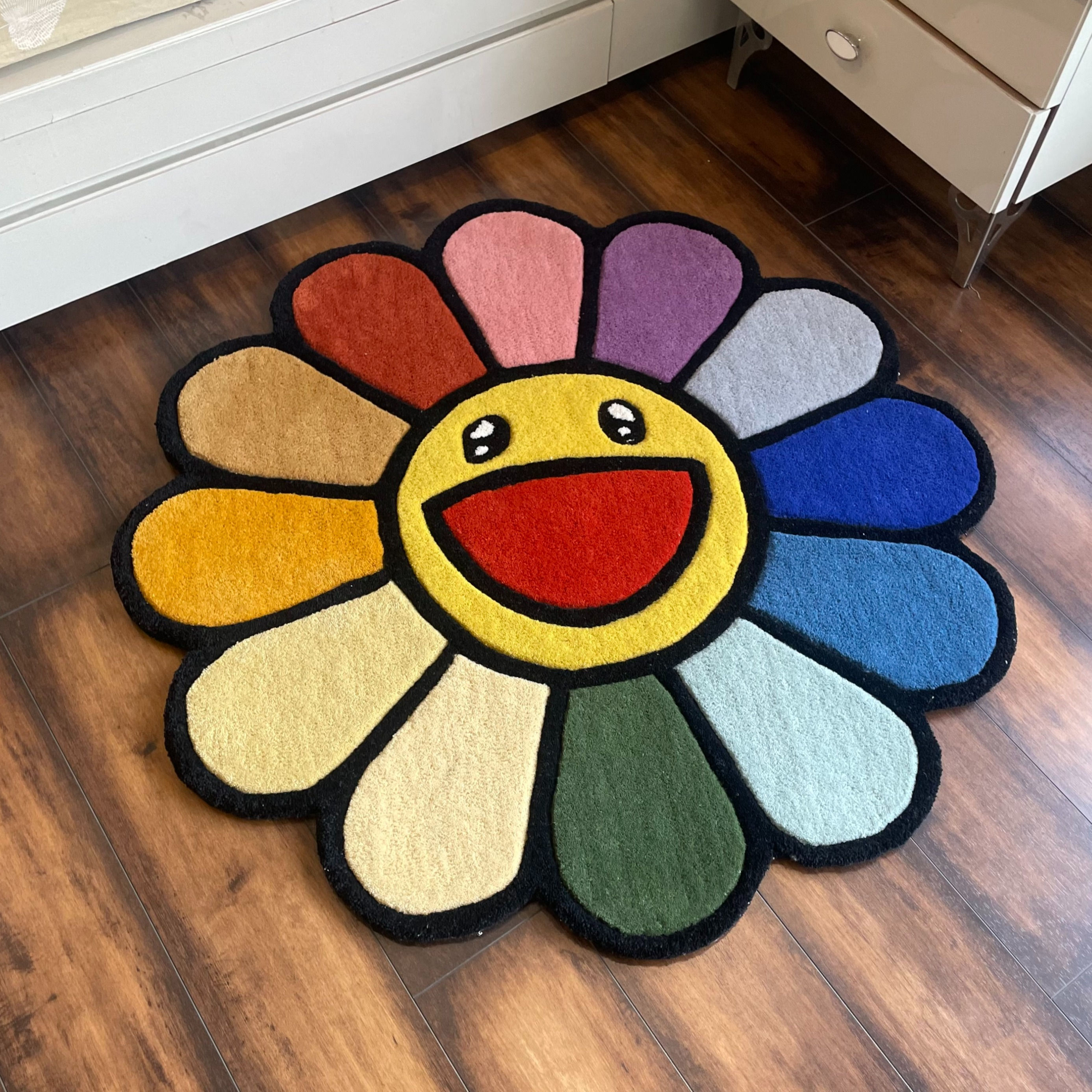 Takashi Murakami Rug High Angle Shot View