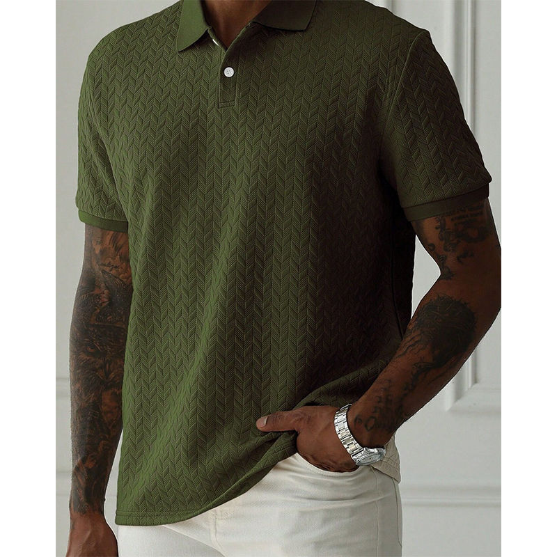 Thumbnail: Mens Polo Shirt Summer Short Sleeve Male Polos Streetwear Man Tops Solid Color P