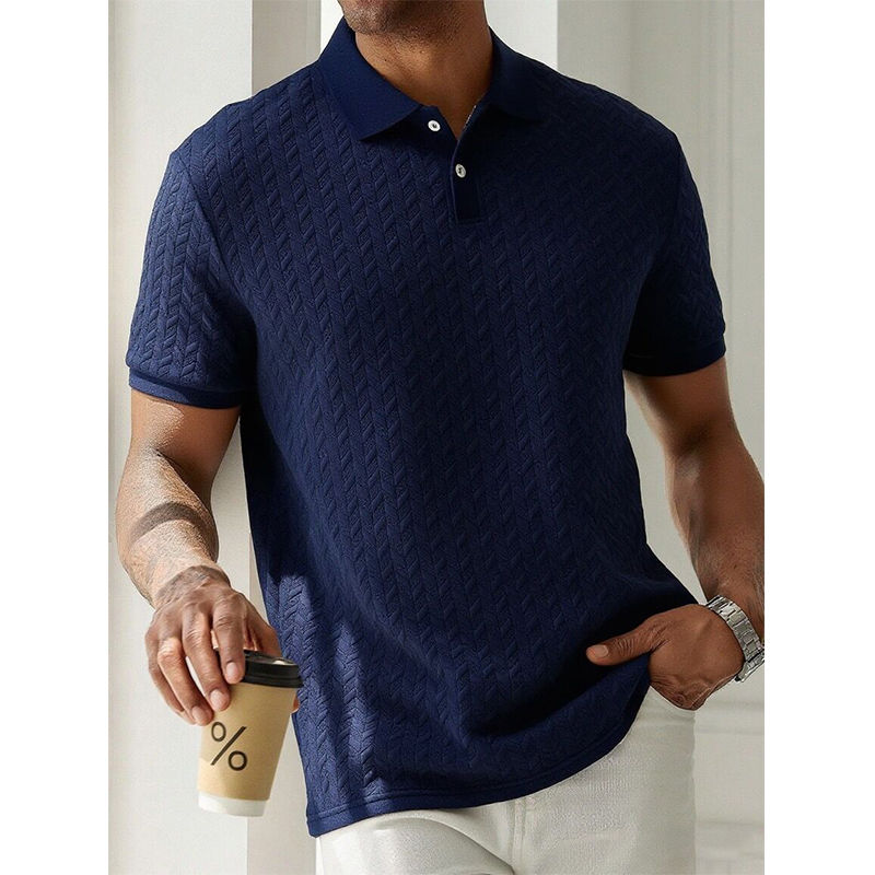 Thumbnail: Mens Polo Shirt Summer Short Sleeve Male Polos Streetwear Man Tops Solid Color P