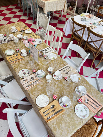 Table Setup for Afternoon Tea at Austin English Tea Company