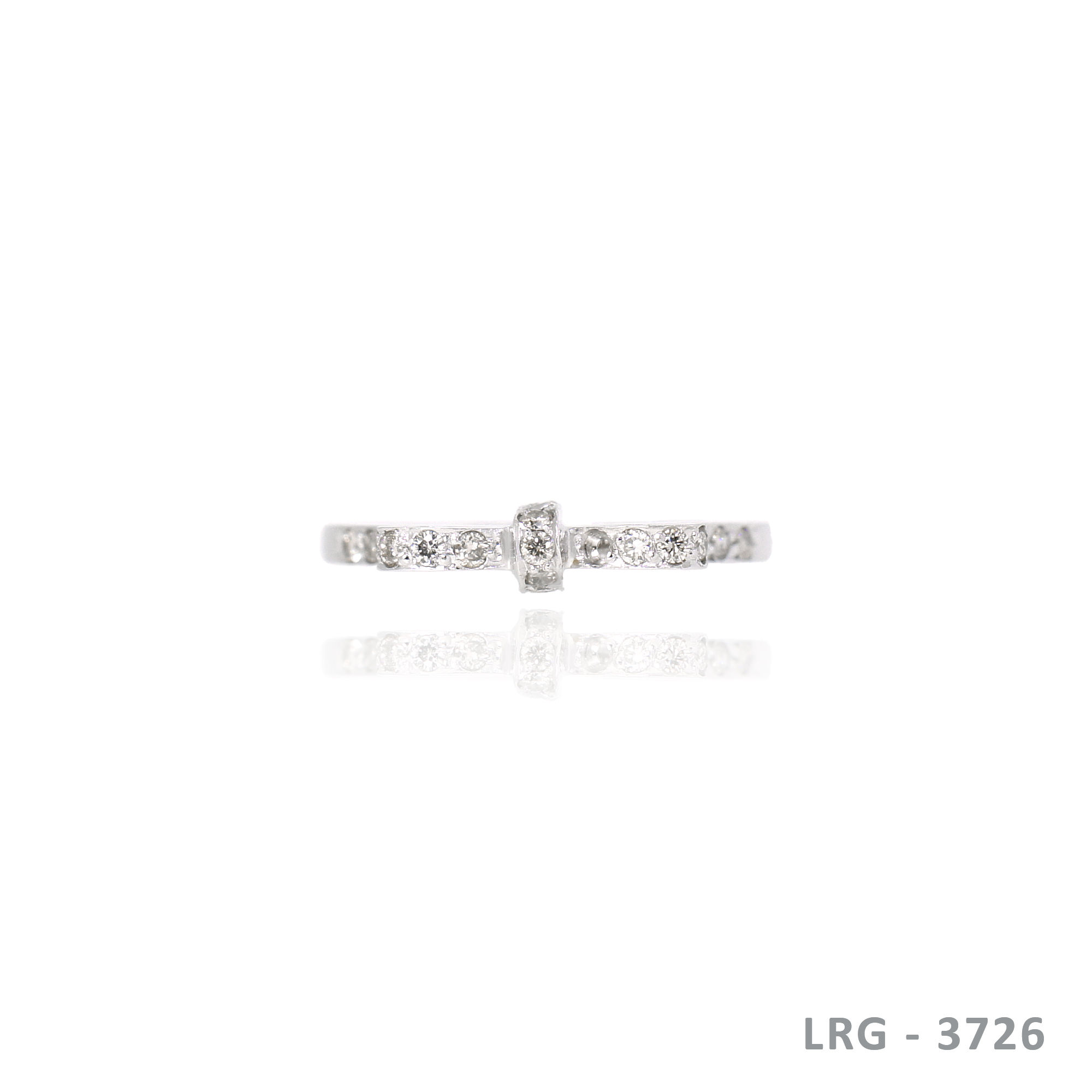 14K-WG Ribbon Diamond Ring