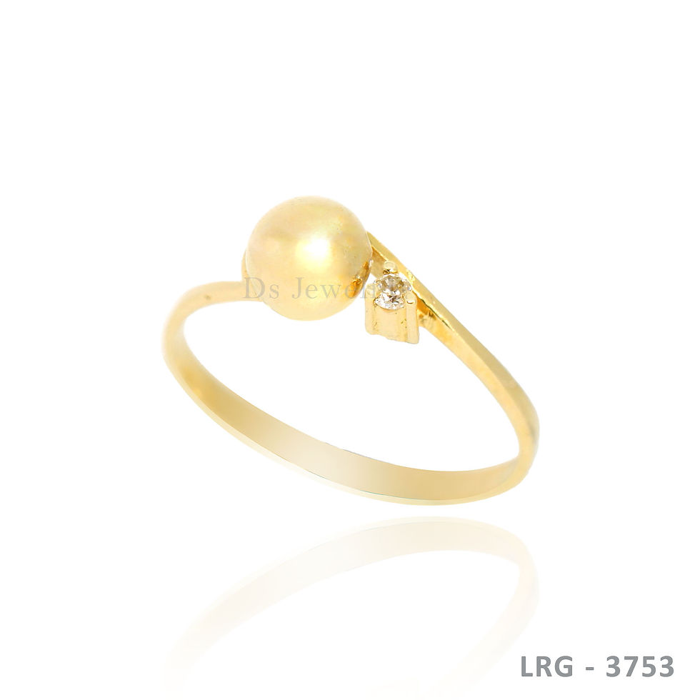 Thumbnail: 14K-YG Ball with 1 Diamond Ring
