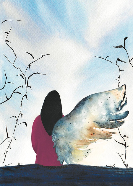 Oracle Card Procrastination by Lu Camy - Watercolor Illustration