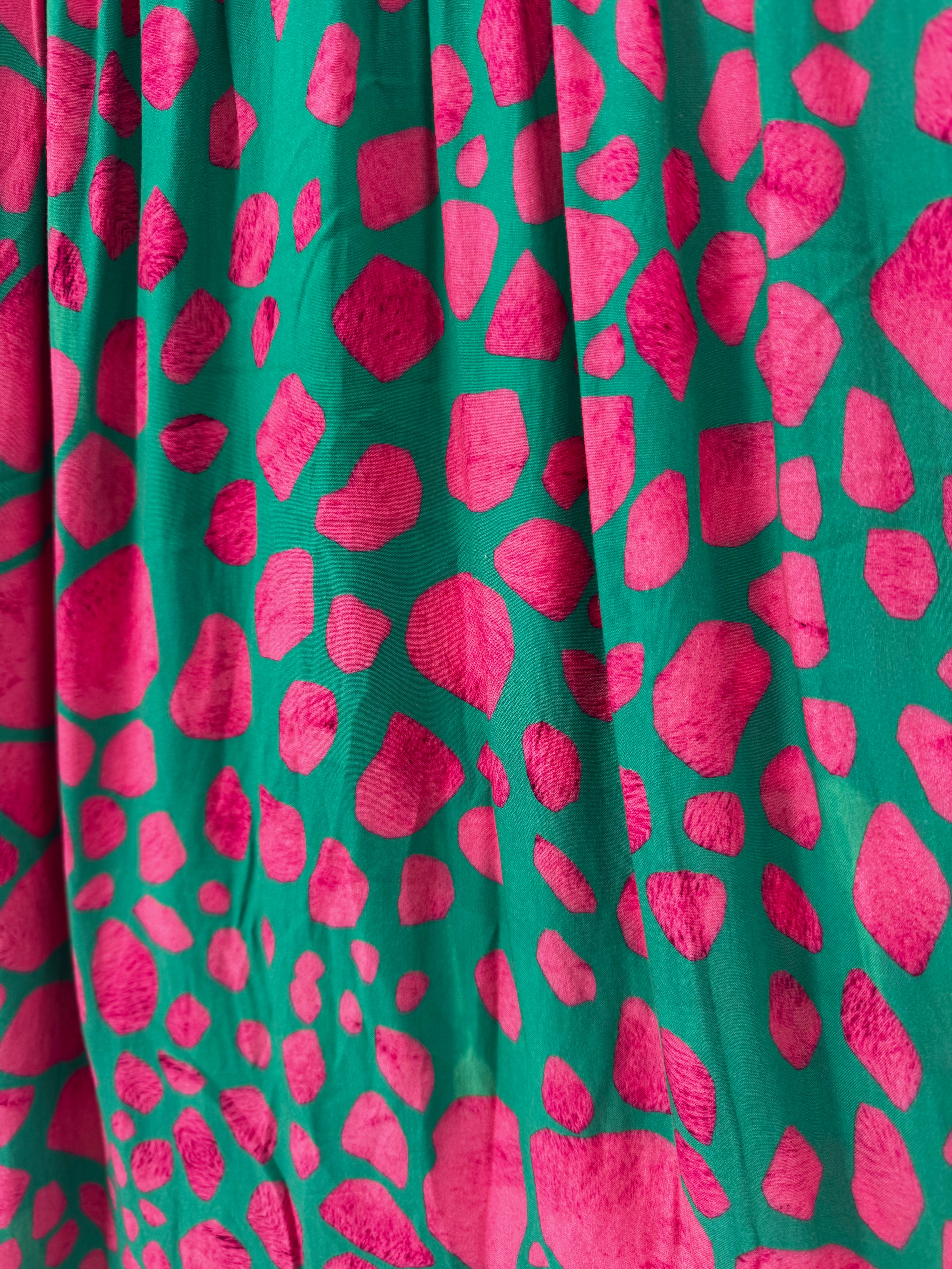 BILLI  green and pink v neck midi dress size 10