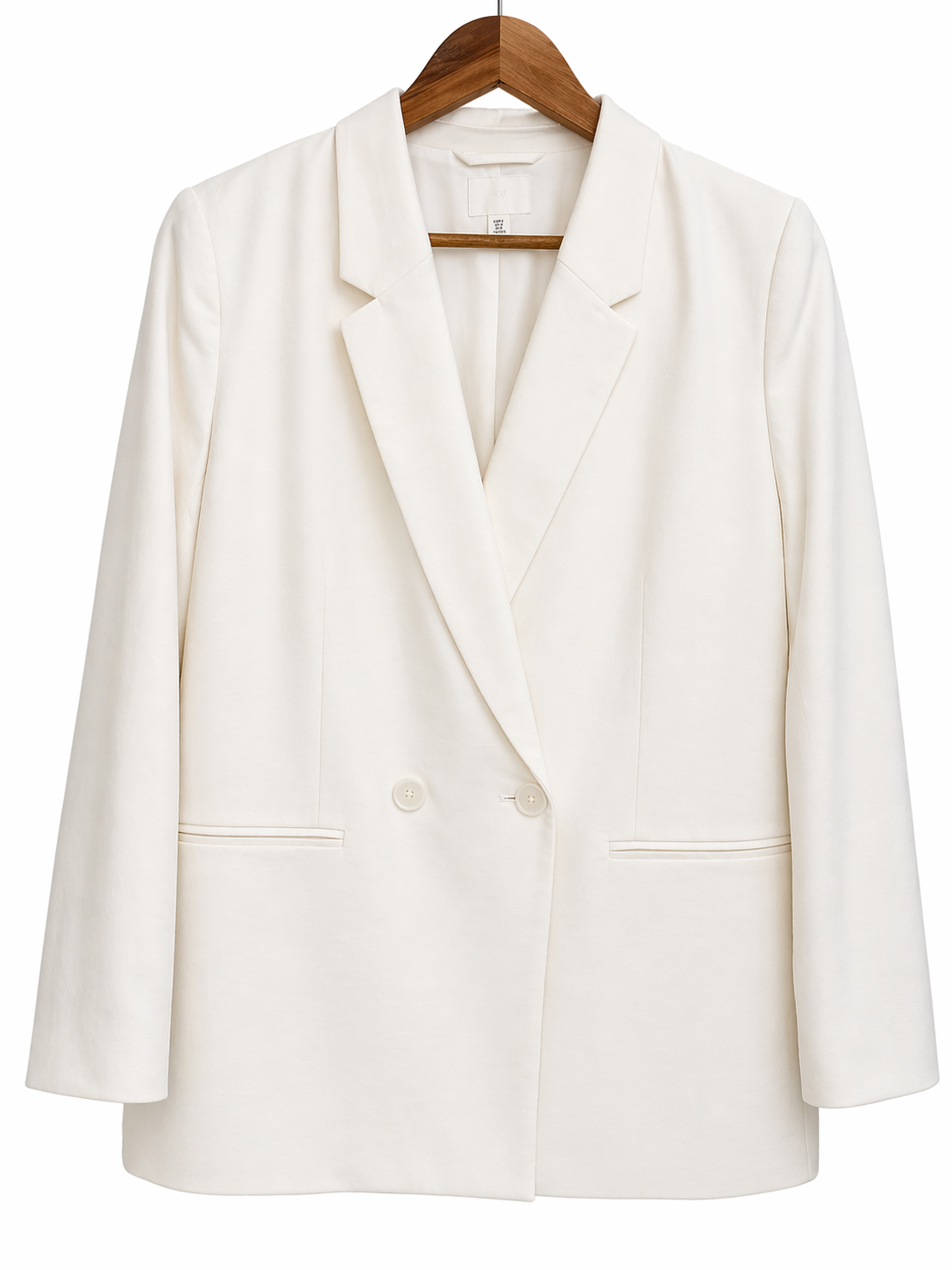 H&M off white double breasted blazer size S