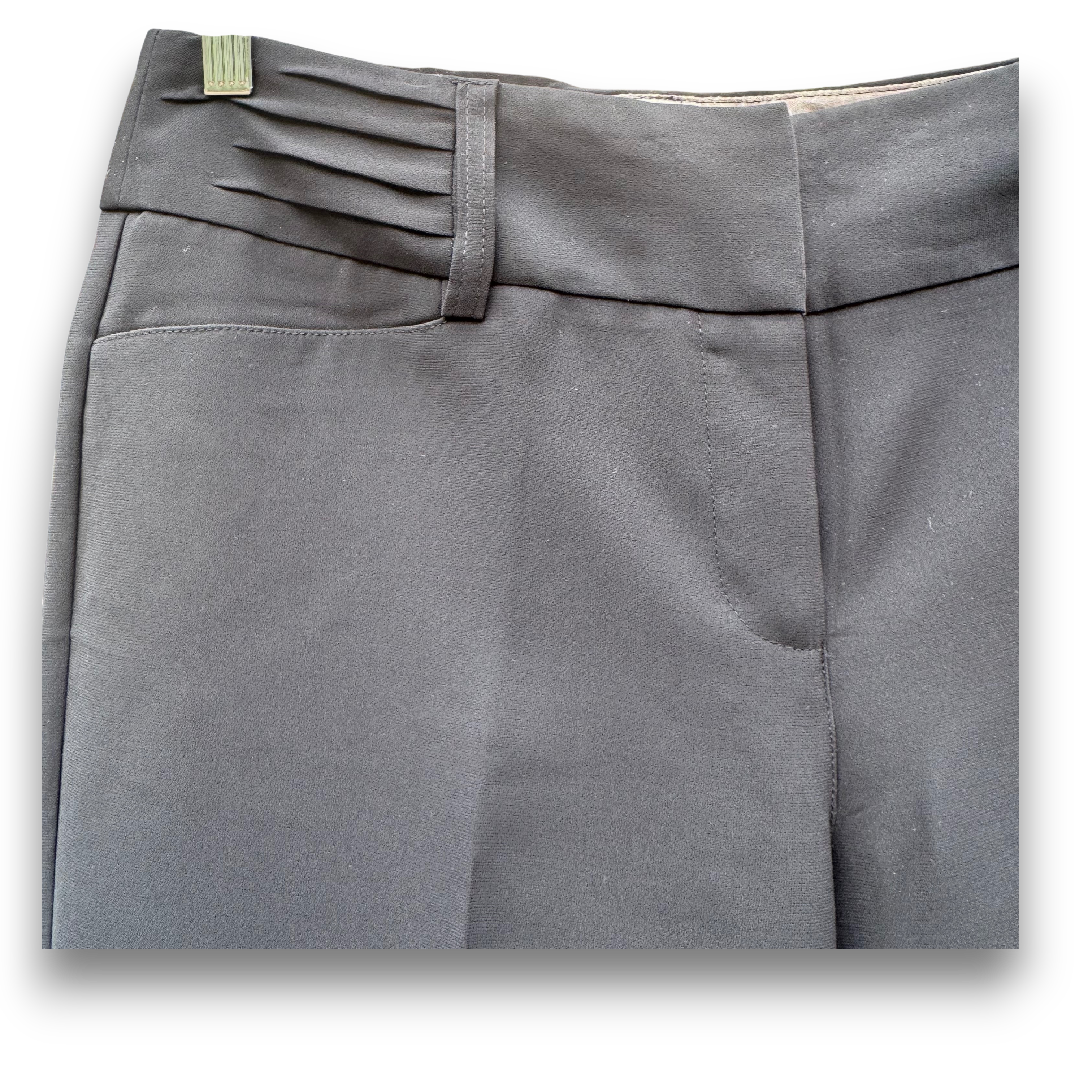 Next black crepe tailored trouser with wide pleated waistband size 12