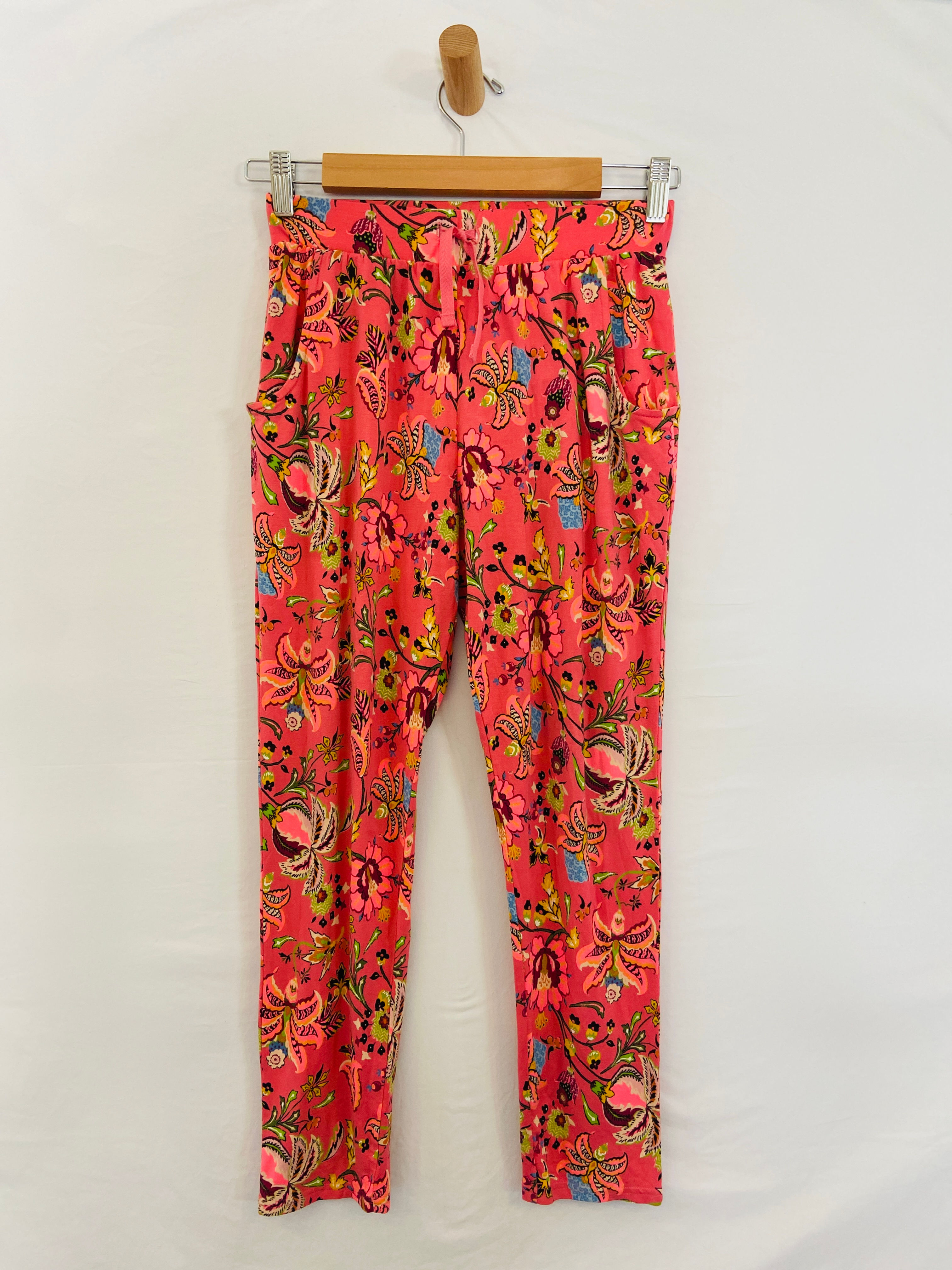NEXT CHILDRENS PINKTROPIC TROUSERS 11-12 YEARS