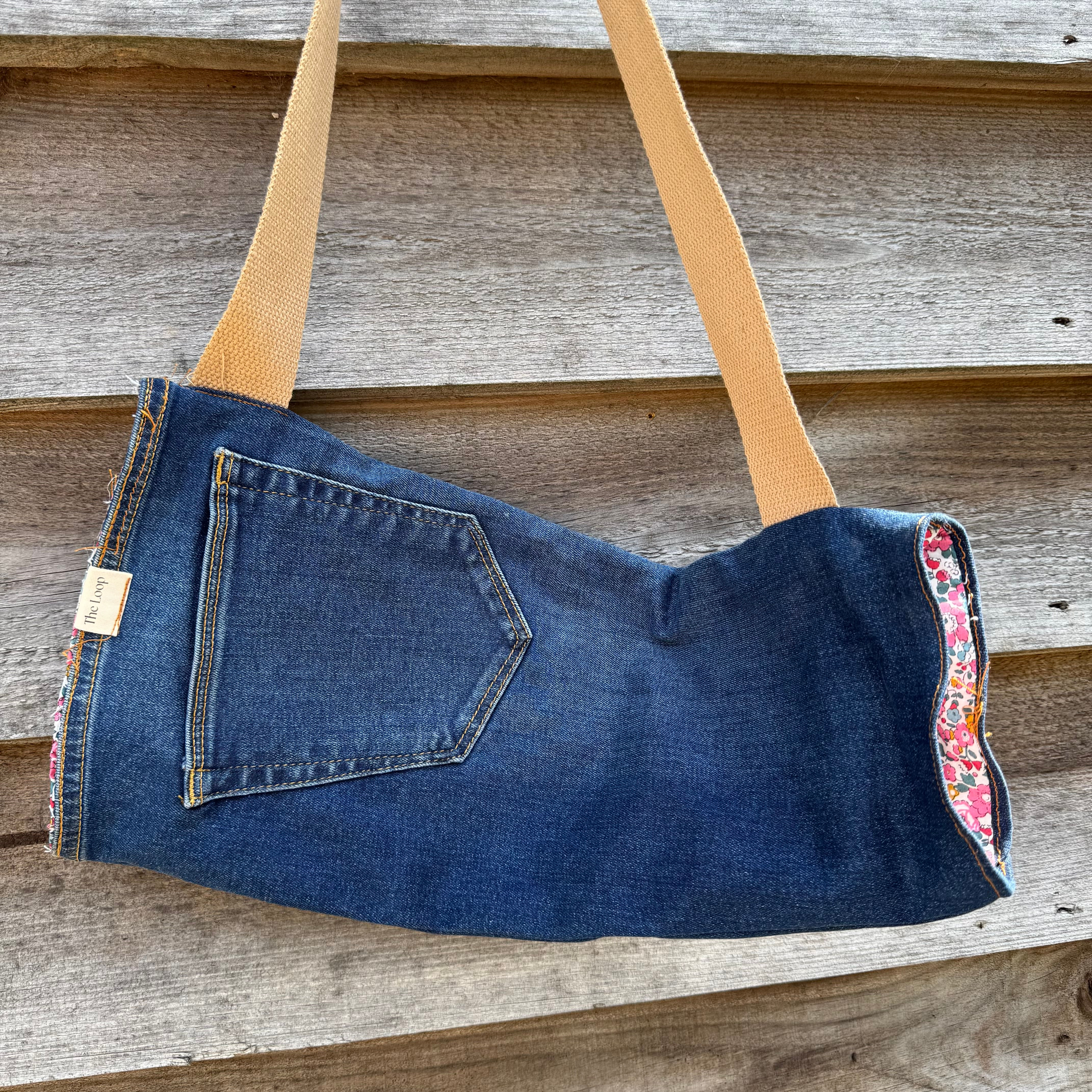 Denim flower bag