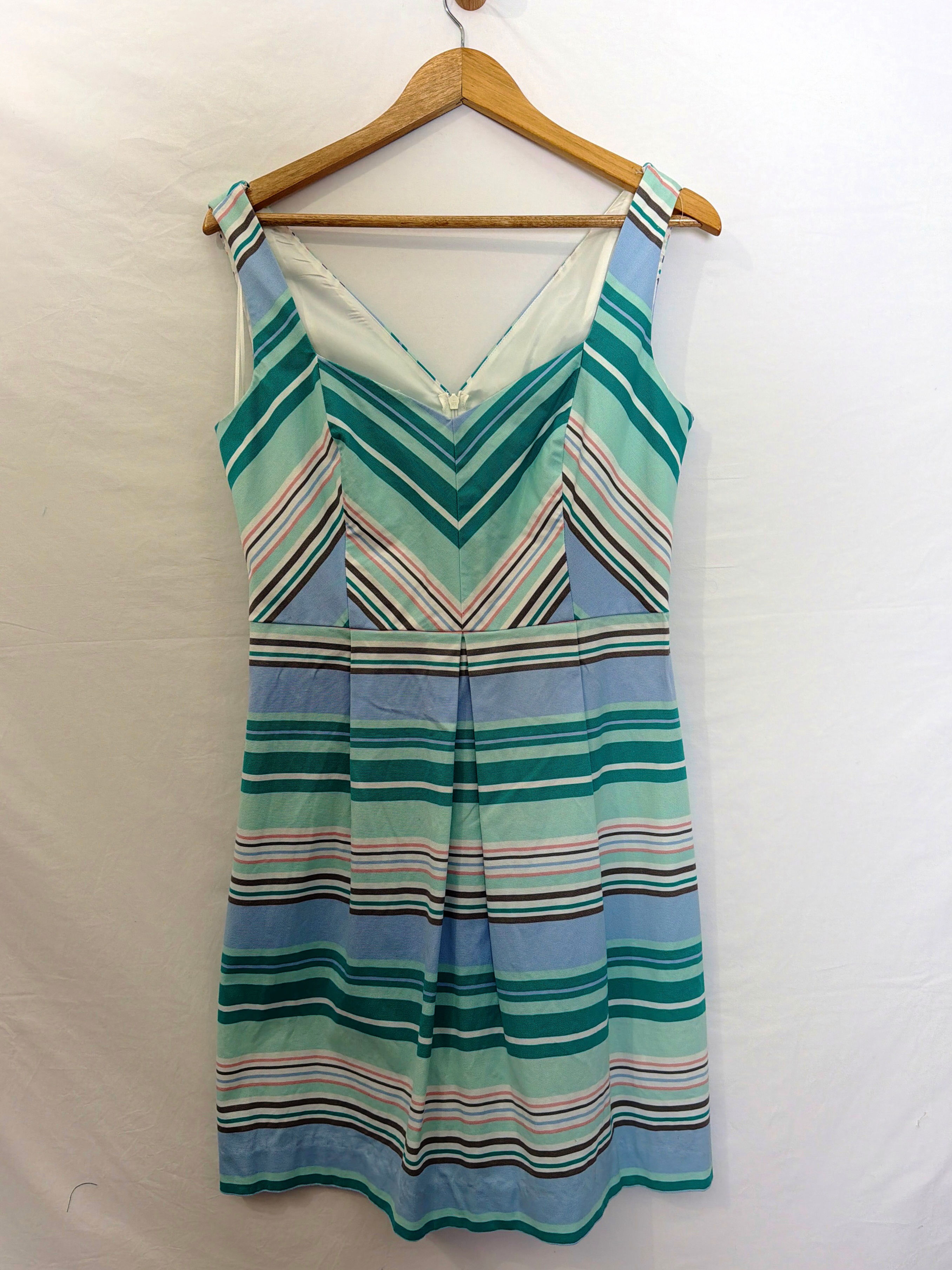 OASIS pastel stripe shift dress