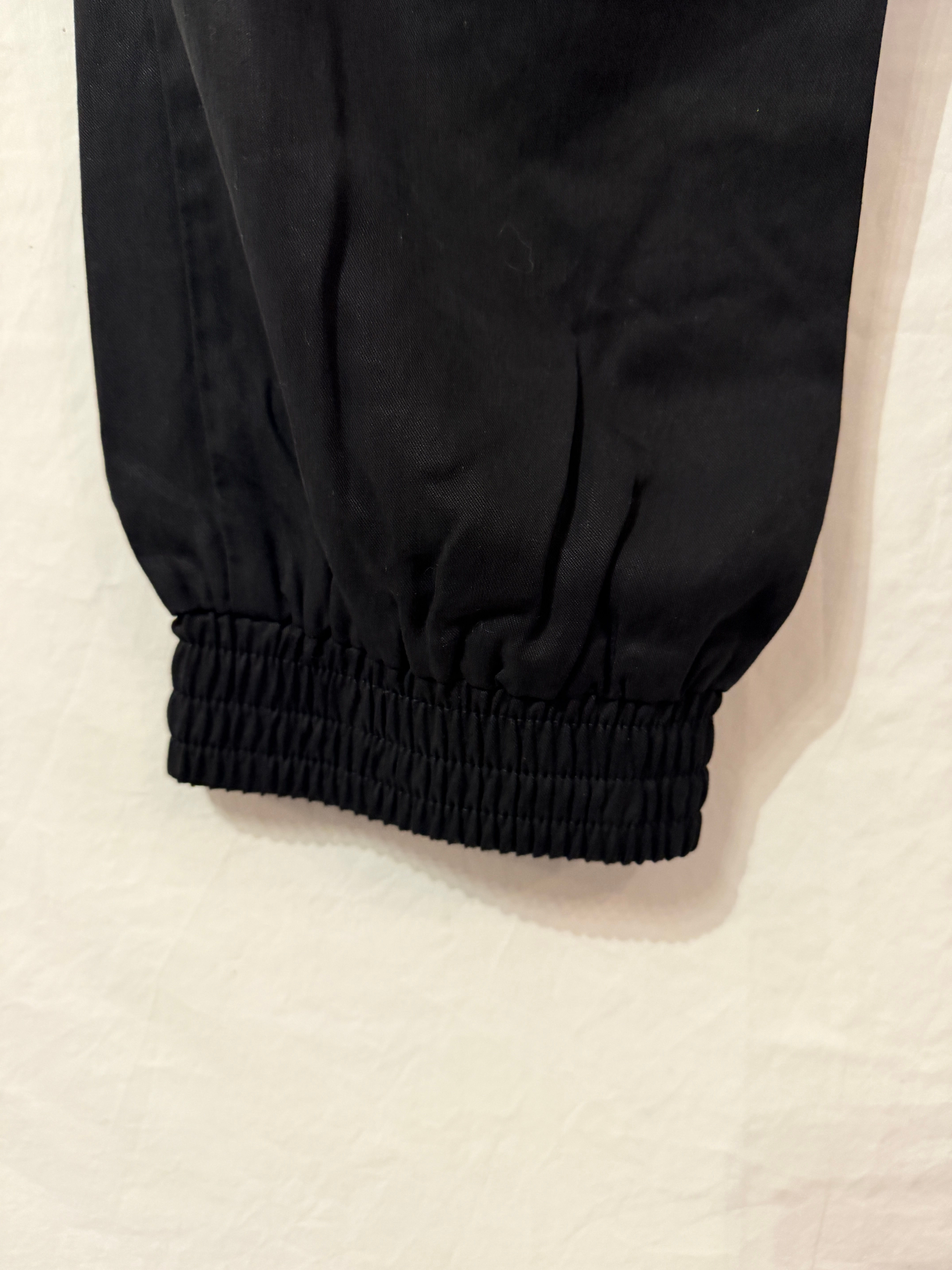HUSH BLACK VISCOSE CASUAL TROUSERS