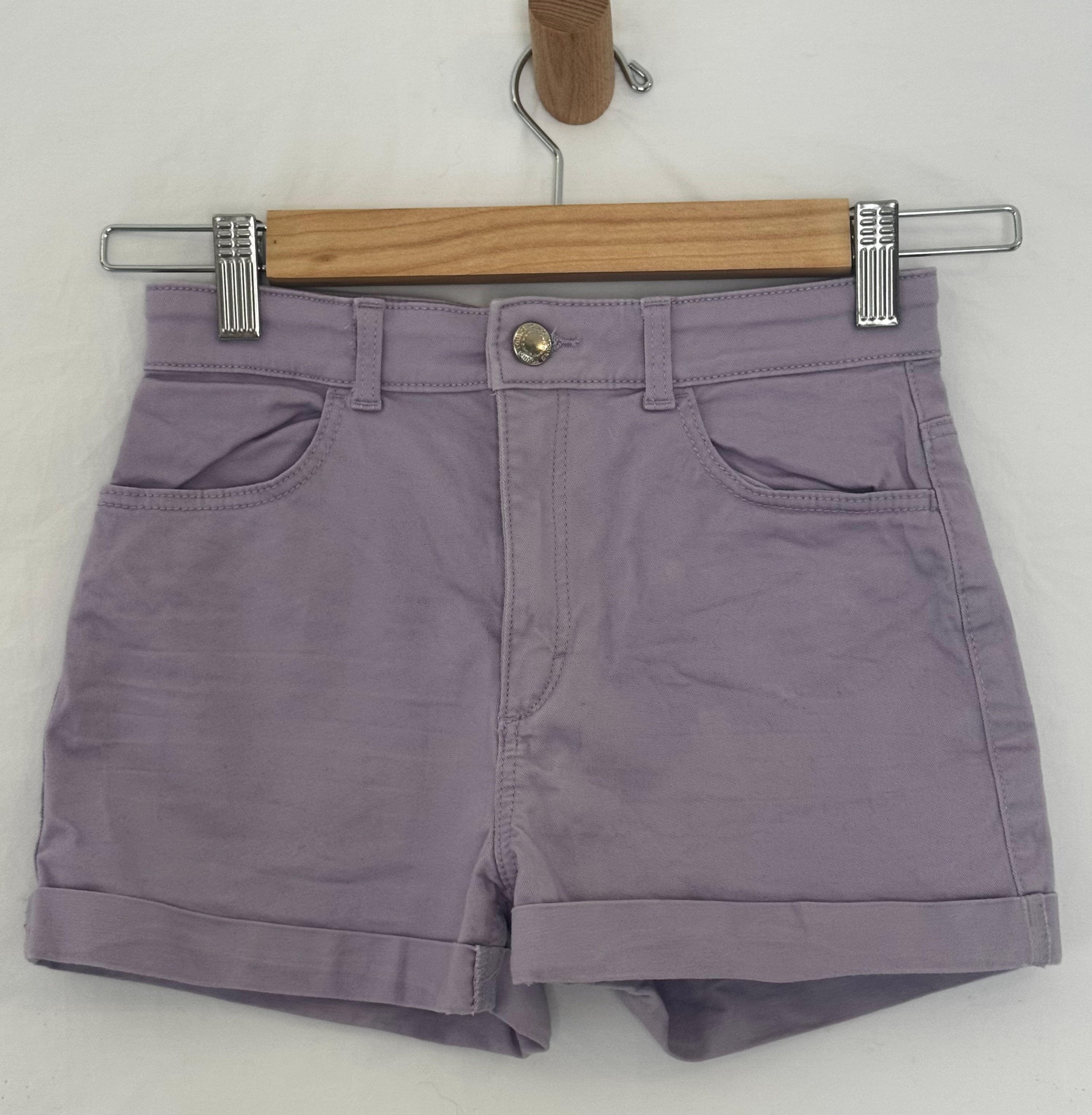 H&M lilac jean style shorts Age 11-12yrs