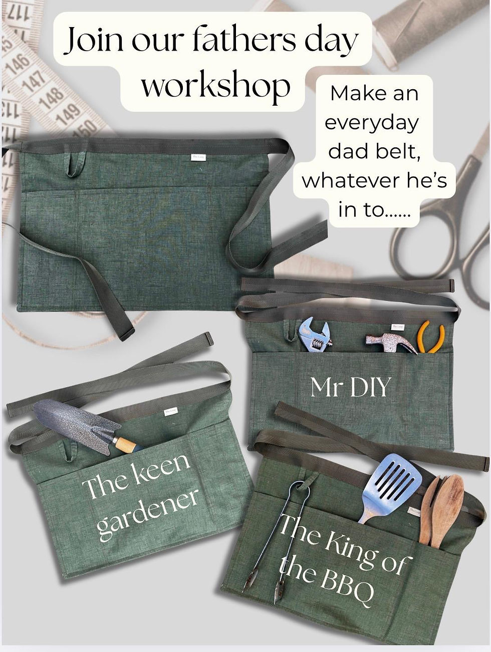 UPCYCLE & CREATE : FATHER'S DAY TOOL BELT WORKSHOP