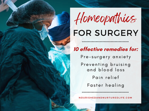 10 Homeopathics for Surgery