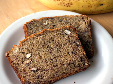 Grain-Free Banana Nut Bread (no sugar or added sweeteners)