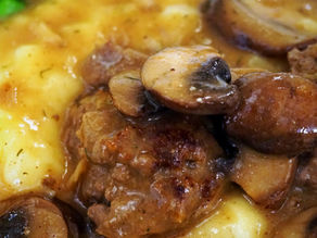 Beef Stroganoff Meatballs (gluten-free)