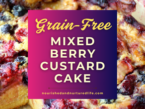 Mixed Berry Custard Cake